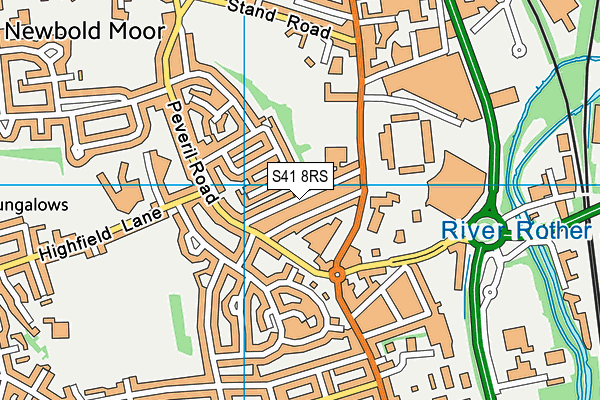 S41 8RS map - OS VectorMap District (Ordnance Survey)