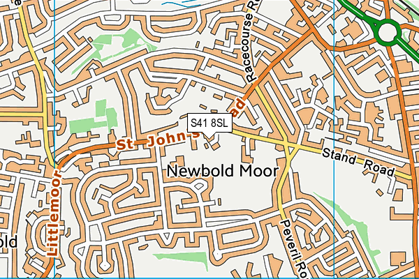 S41 8SL map - OS VectorMap District (Ordnance Survey)