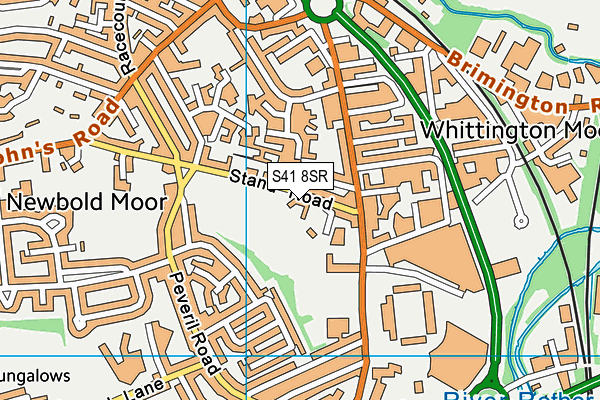 S41 8SR map - OS VectorMap District (Ordnance Survey)