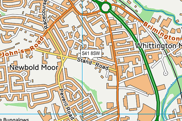 Stand Road Park map (S41 8SW) - OS VectorMap District (Ordnance Survey)