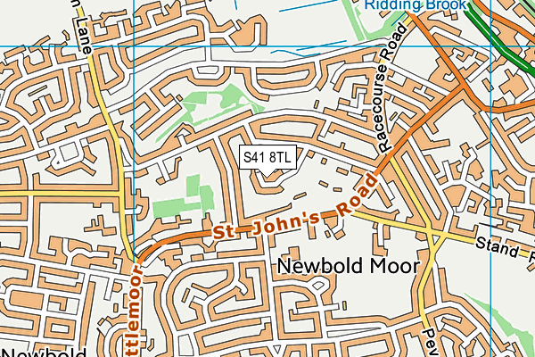 S41 8TL map - OS VectorMap District (Ordnance Survey)