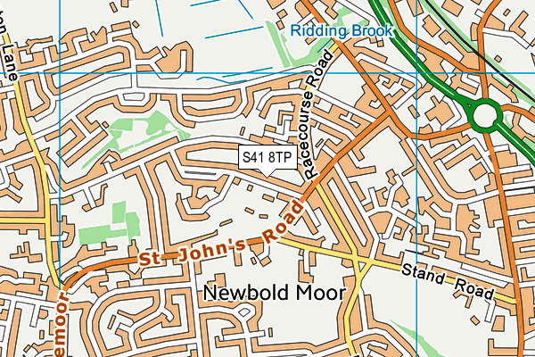 S41 8TP map - OS VectorMap District (Ordnance Survey)
