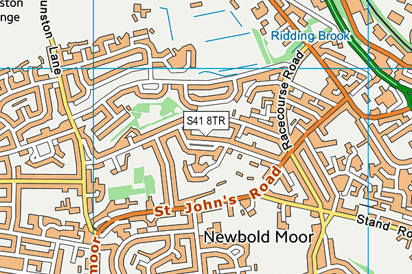 S41 8TR map - OS VectorMap District (Ordnance Survey)