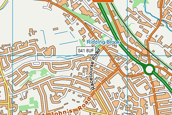 S41 8UF map - OS VectorMap District (Ordnance Survey)