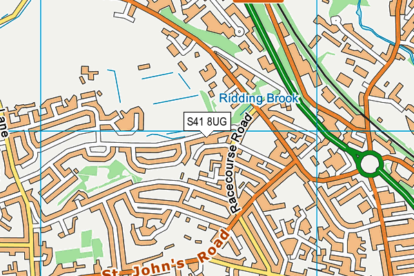 S41 8UG map - OS VectorMap District (Ordnance Survey)