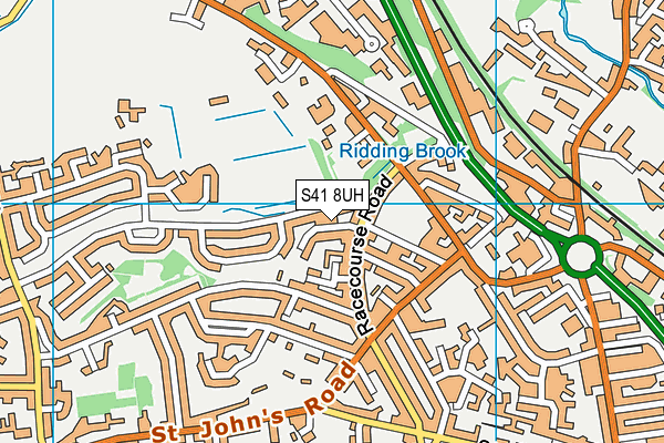 S41 8UH map - OS VectorMap District (Ordnance Survey)