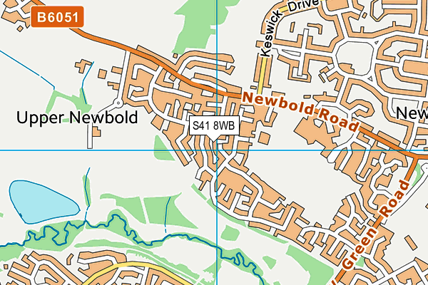 S41 8WB map - OS VectorMap District (Ordnance Survey)