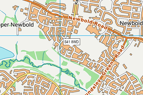 S41 8WD map - OS VectorMap District (Ordnance Survey)