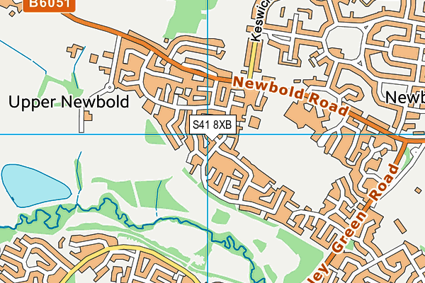 S41 8XB map - OS VectorMap District (Ordnance Survey)