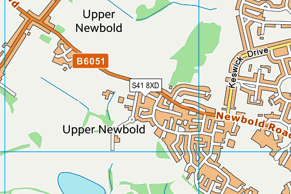 S41 8XD map - OS VectorMap District (Ordnance Survey)