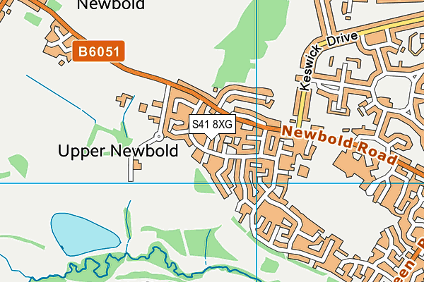 S41 8XG map - OS VectorMap District (Ordnance Survey)