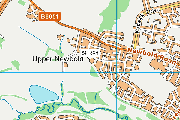 S41 8XH map - OS VectorMap District (Ordnance Survey)