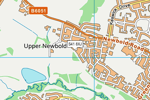 S41 8XJ map - OS VectorMap District (Ordnance Survey)