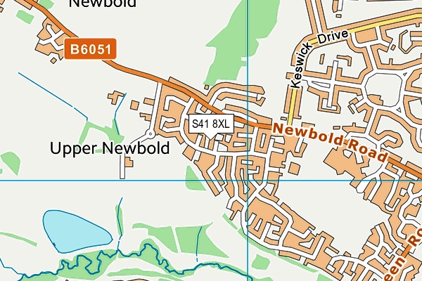 S41 8XL map - OS VectorMap District (Ordnance Survey)