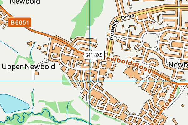 S41 8XS map - OS VectorMap District (Ordnance Survey)