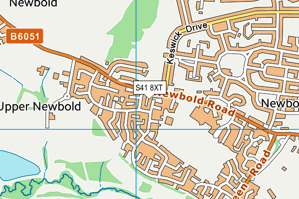 S41 8XT map - OS VectorMap District (Ordnance Survey)