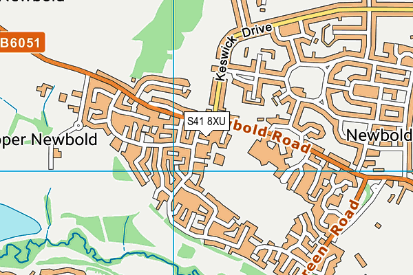 S41 8XU map - OS VectorMap District (Ordnance Survey)