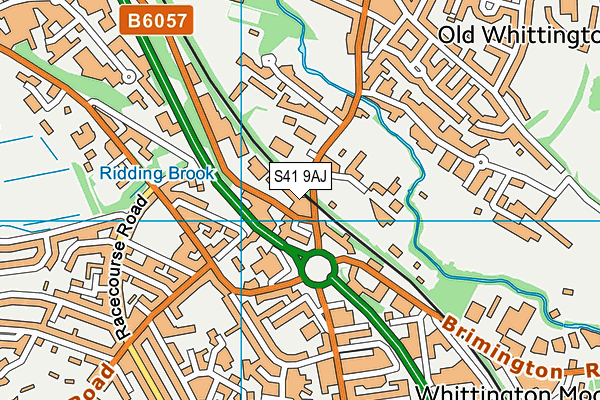 S41 9AJ map - OS VectorMap District (Ordnance Survey)
