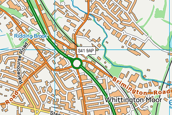 S41 9AP map - OS VectorMap District (Ordnance Survey)