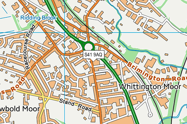 Lifestyles (Chesterfield) (Closed) map (S41 9AQ) - OS VectorMap District (Ordnance Survey)