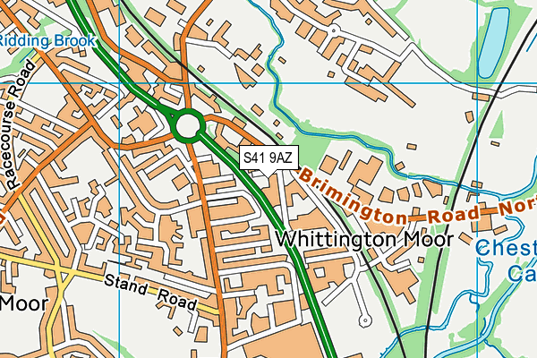 S41 9AZ map - OS VectorMap District (Ordnance Survey)