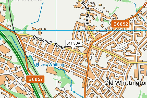 S41 9DA map - OS VectorMap District (Ordnance Survey)
