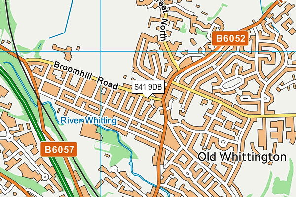 S41 9DB map - OS VectorMap District (Ordnance Survey)