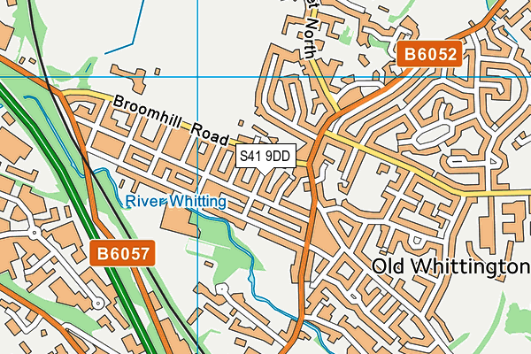 S41 9DD map - OS VectorMap District (Ordnance Survey)