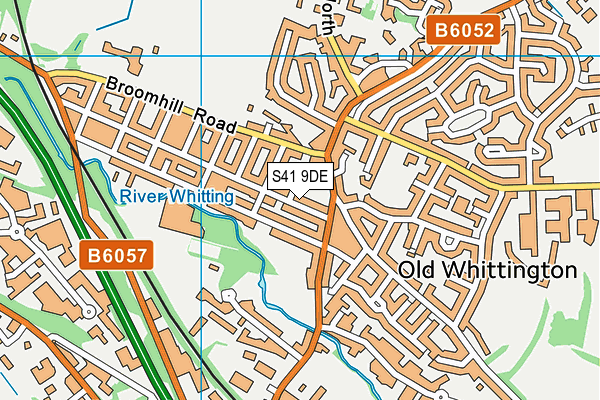 S41 9DE map - OS VectorMap District (Ordnance Survey)