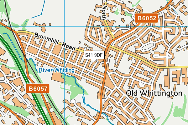 S41 9DF map - OS VectorMap District (Ordnance Survey)