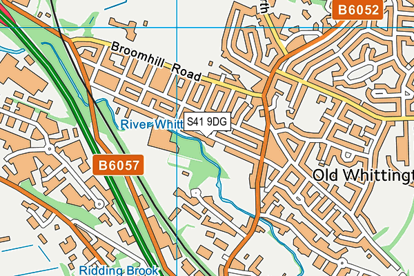 S41 9DG map - OS VectorMap District (Ordnance Survey)