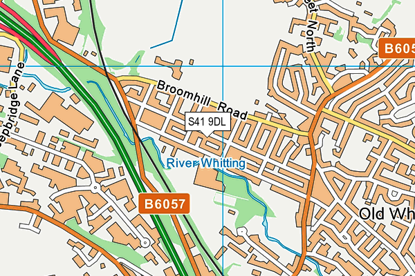 S41 9DL map - OS VectorMap District (Ordnance Survey)