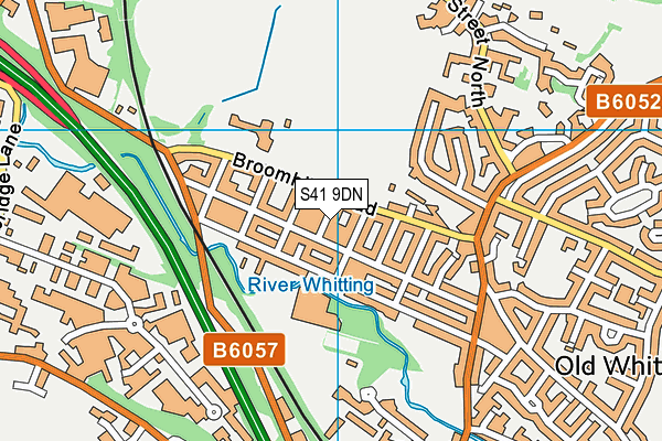 S41 9DN map - OS VectorMap District (Ordnance Survey)