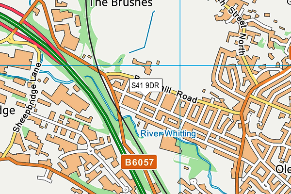 S41 9DR map - OS VectorMap District (Ordnance Survey)