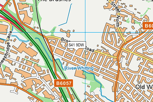 S41 9DW map - OS VectorMap District (Ordnance Survey)