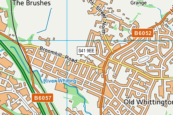 S41 9EE map - OS VectorMap District (Ordnance Survey)
