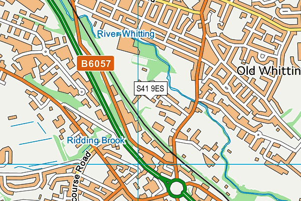 S41 9ES map - OS VectorMap District (Ordnance Survey)