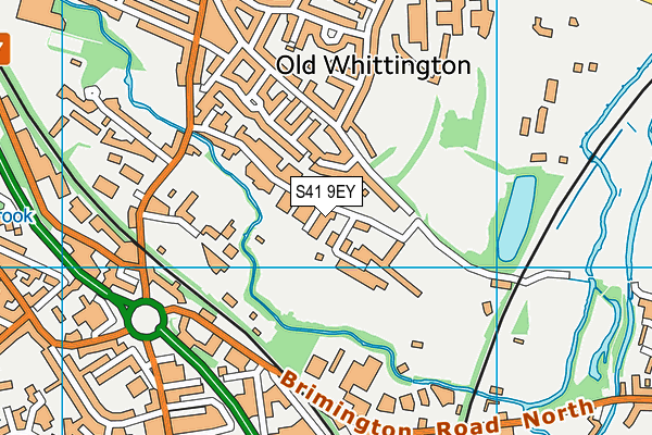 S41 9EY map - OS VectorMap District (Ordnance Survey)