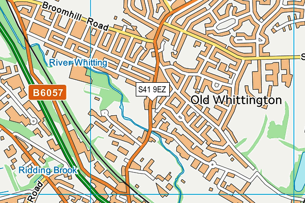 S41 9EZ map - OS VectorMap District (Ordnance Survey)