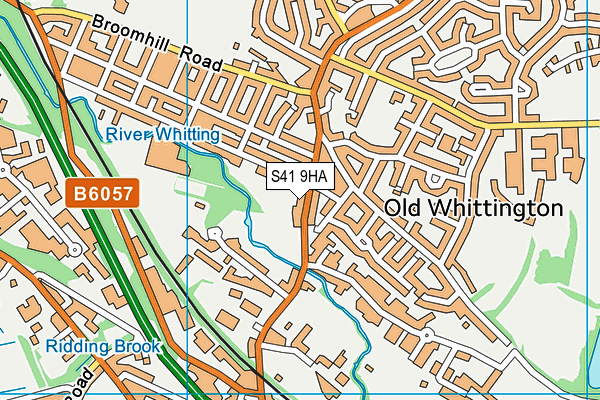 S41 9HA map - OS VectorMap District (Ordnance Survey)