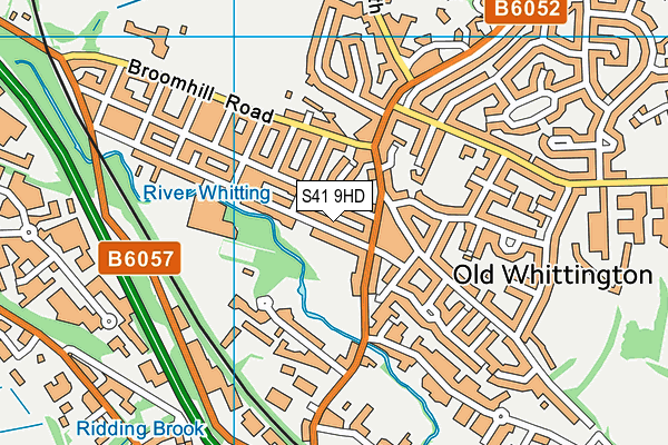 S41 9HD map - OS VectorMap District (Ordnance Survey)