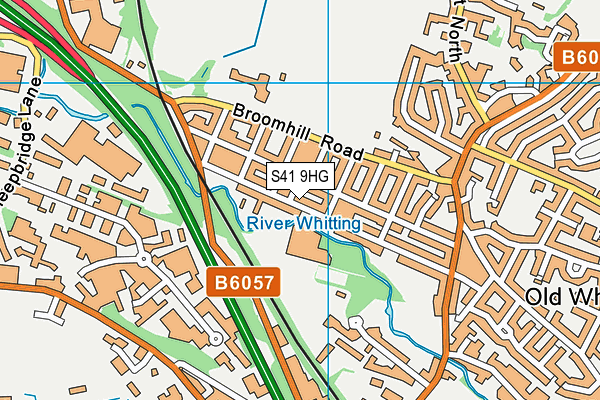 S41 9HG map - OS VectorMap District (Ordnance Survey)