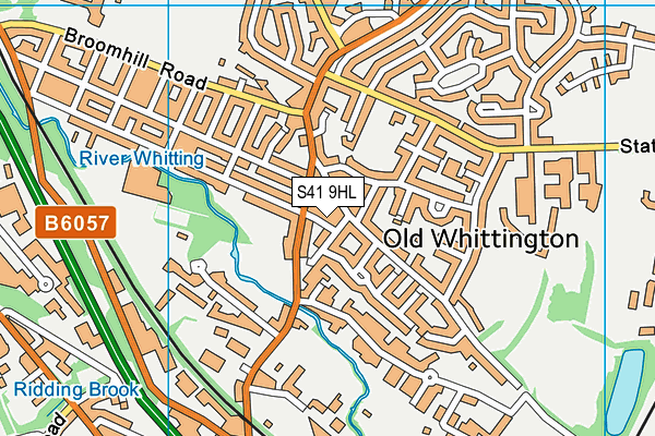 S41 9HL map - OS VectorMap District (Ordnance Survey)