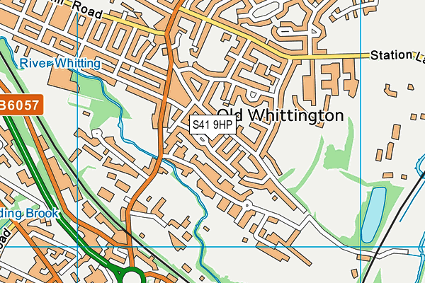 S41 9HP map - OS VectorMap District (Ordnance Survey)