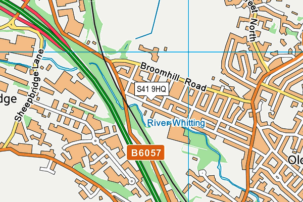 S41 9HQ map - OS VectorMap District (Ordnance Survey)