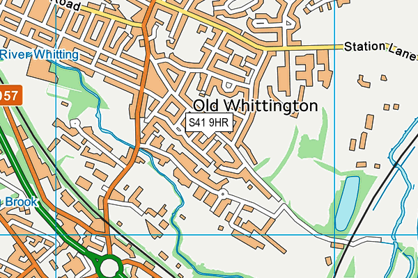S41 9HR map - OS VectorMap District (Ordnance Survey)