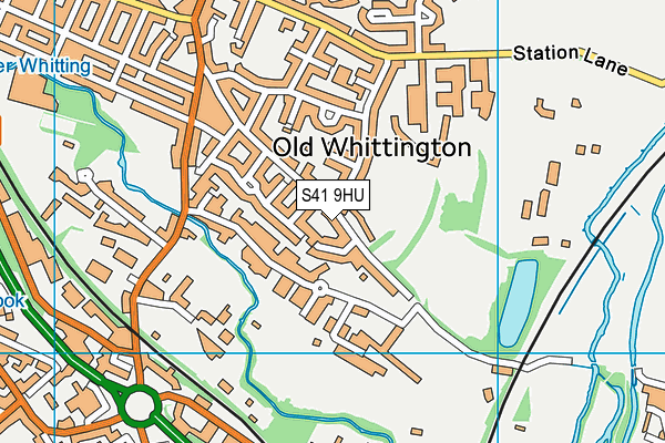 S41 9HU map - OS VectorMap District (Ordnance Survey)