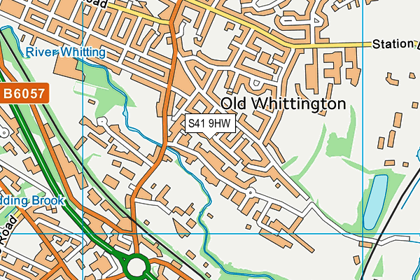 S41 9HW map - OS VectorMap District (Ordnance Survey)