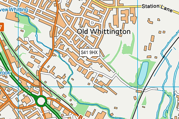 S41 9HX map - OS VectorMap District (Ordnance Survey)