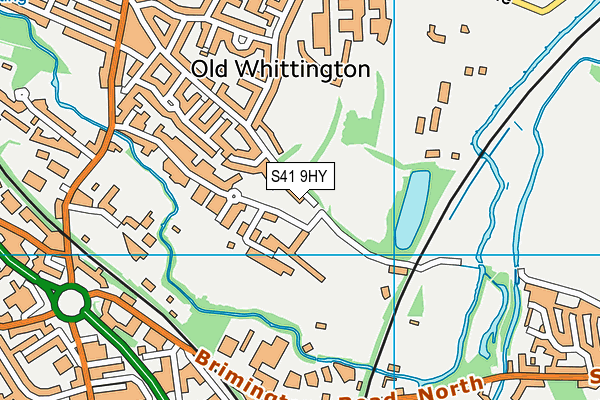 S41 9HY map - OS VectorMap District (Ordnance Survey)
